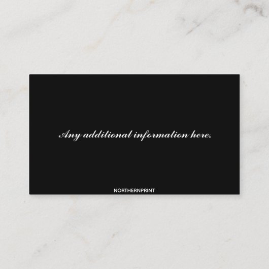 Bewerkbare sloop opgraving visitekaartje (Achterkant)