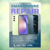 Bewerkbare Smartphone Reparatie Services Venster C Raamsticker (Vel 3)