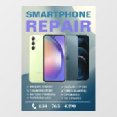 Bewerkbare Smartphone Reparatie Services Venster C Raamsticker (Vel)