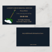 Bewerkbare sneeuwverwijdering visitekaartje (Voorkant / Achterkant)