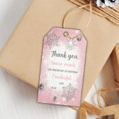 Bewerkbare Sneeuwvlok Favoriet Tags voor Baby Girl Cadeaulabel