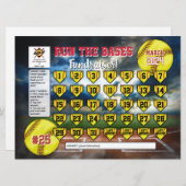 Bewerkbare Softball Kalender Fundraiser Flyer Invi Kaart (Voorkant / Achterkant)