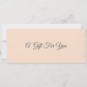 Bewerkbare Spa Cadeaubon Sjabloon Kaart (Achterkant)