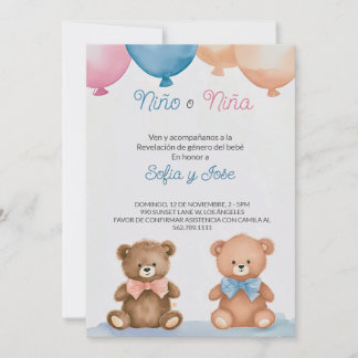 Bewerkbare Spaanse Teddybeer Geslacht Onthullen Kaart