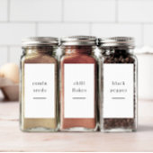 Bewerkbare Spice Jar Pantry 1.2x2.2 inch Label Set