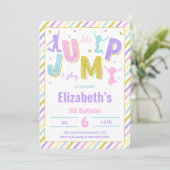 Bewerkbare sprong uitnodiging (Staand voorkant)