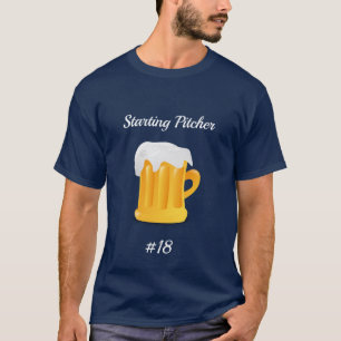 Bewerkbare startpitcher Beer T-shirt