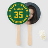 Bewerkbare strepen en achtergrond kleur Sportieve  Handwaaier (Voorkant en achterkant)