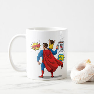 Bewerkbare superhelden cadeau mok superdad de best