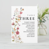 Bewerkbare tabel Nummer Drie Zitplaatskaart Kaart (Staand voorkant)