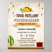 Bewerkbare Taco potluck flyer Poster (Voorkant)