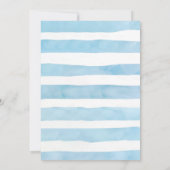 Bewerkbare Teddy Bear Baby shower Invitation Blue Kaart (Achterkant)