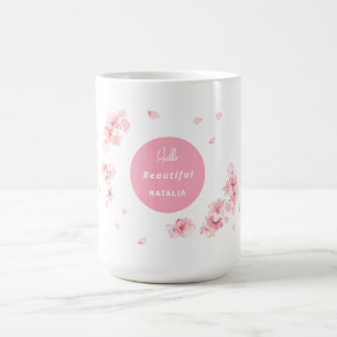 Bewerkbare tekst Cherry Blossom Mok voor cadeau