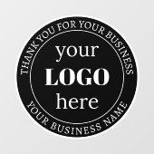 Bewerkbare tekst en uw Logo of ander ontwerp Raamsticker (Vel)