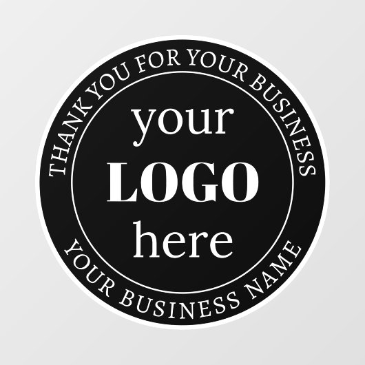 Bewerkbare tekst en uw Logo of ander ontwerp Raamsticker (Vel)