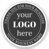 Bewerkbare tekst en uw Logo of ander ontwerp Sticker (Voorkant)