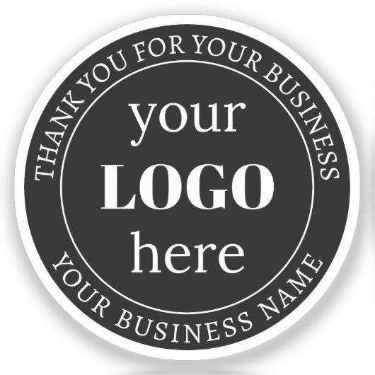 Bewerkbare tekst en uw Logo of ander ontwerp Sticker (Voorkant)