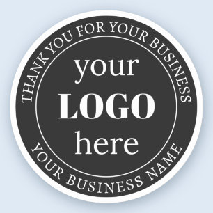 Bewerkbare tekst en uw Logo of ander ontwerp Sticker