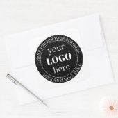 Bewerkbare tekst en uw Logo of ander ontwerp Vierkante Sticker (Envelop)