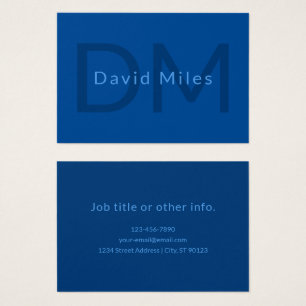 Bewerkbare Tekst Sjabloon voor Monogrammed Naam en Visitekaartje