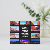 Bewerkbare tekst - Uluru Red Center multi-foto Briefkaart (Staand voorkant)