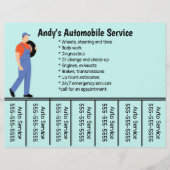 Bewerkbare telefoonnummerflyer voor de Automobile  Flyer (Voorkant)