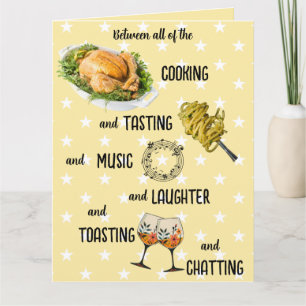 Bewerkbare Thanksgiving Dinner Blessings Kaart