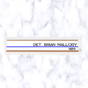 Bewerkbare Thin Blue Line Police Enforcement Bureau Naambordje