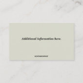 Bewerkbare thuisfasering visitekaartje (Achterkant)