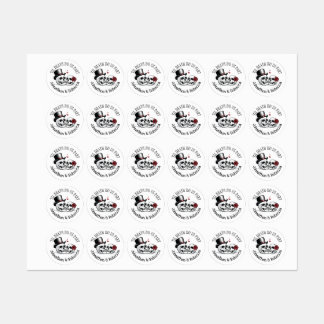 Bewerkbare Til Death Do Us Part Wedding Labels