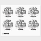 Bewerkbare tomatenzaadlabels ronde sticker (Vel)