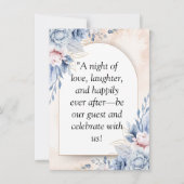 Bewerkbare Trouw bloemige uitnodiging sjabloon (Achterkant)