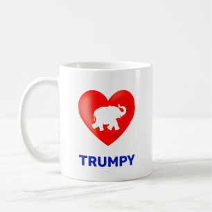 Bewerkbare Trumpy hart en olifant Koffiemok