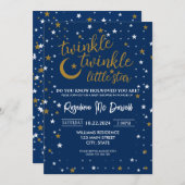 BEWERKBARE Twinkle Twinkle kleine ster, jongen dou Kaart (Voorkant / Achterkant)