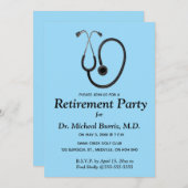 Bewerkbare uitnodiging medische beroep stethoscoop (Voorkant / Achterkant)