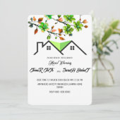 Bewerkbare Uitnodiging Voor Huis Opwarmingsfeest,  (Staand voorkant)