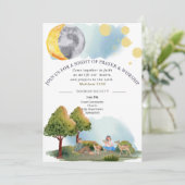 Bewerkbare uitnodiging voor Night of Prayer & Wors (Staand voorkant)