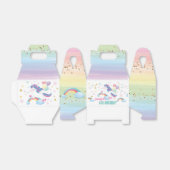 Bewerkbare Unicorn verjaardagsfeestje gepersonalis Bedankdoosjes (Uitgevouwen)