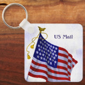 Bewerkbare  US Flag Mail Sleutelhanger (Voorkant)
