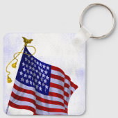 Bewerkbare  US Flag Mail Sleutelhanger (Achterkant)