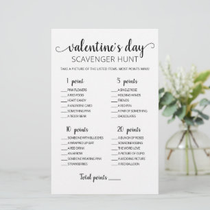 Bewerkbare Valentijnsdag-spelletje Scavenger Hunt