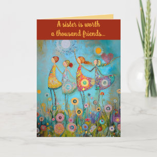 Bewerkbare Valentijnsdag voor zussen Kaart