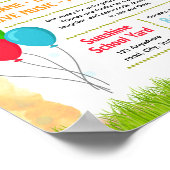 Bewerkbare veld dag flyer sjabloon poster (Hoek)