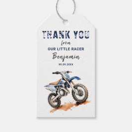 Bewerkbare verjaardag Blauwe Vuilfiets Cadeaulabel