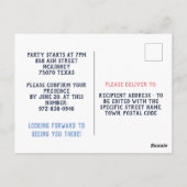 Bewerkbare verjaardag regenboog ballons groet briefkaart (Achterkant)