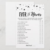 bewerkbare verjaardagsgame ooit of nooit (Voorkant / Achterkant)