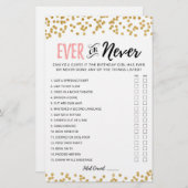 bewerkbare verjaardagsgame ooit of nooit (Voorkant / Achterkant)