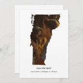 Bewerkbare Vermont Bewaar de Datum Foto Kaart (Voorkant / Achterkant)