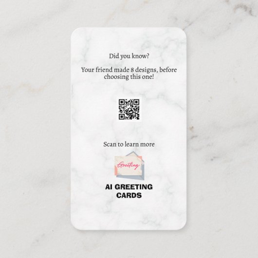 Bewerkbare verticale begroeting of Kaart van behui (Achterkant)