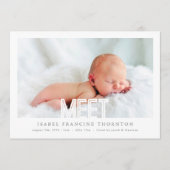 bewerkbare VETTE ONTMOET NIEUWE collage baby geboo Aankondiging (Voorkant)